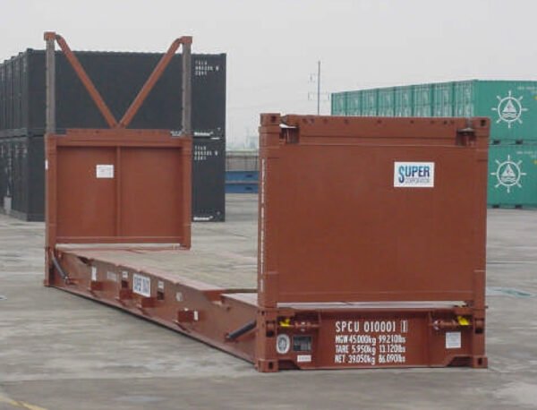 20ft / 40ft Flat Rack Shipping Container – Heavy & Oversized Cargo Solution